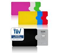 AntiSpyShop Custodia RFID, certificato TÜV, blocco NFC - carte di credito, bancario, carte di credito EC schermatura, Multicolore, 7er Pack, Classico