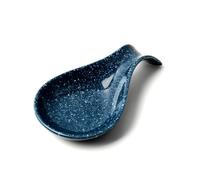 ANTIS'S HOME Poggiamestolo in ceramica, supporto per cucchiaio smaltato notte stellata, supporto resistente al calore per bancone della cucina, cucchiaino e posa-utensili da cucina, accessorio