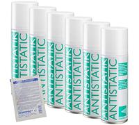 Antistatico - Contenuto della confezione: 6 x 200 ml - Spray antistatico che impedisce la carica statica - ITW Cramolin - 1331411 - riduce l'attrazione dello sporco, con 1 pezzo DEWEPRO® SingleScrubs