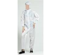 Antistatico, Tute antistatiche antipolvere con cappuccio for uomo e donna, indumenti for camera bianca, indumenti protettivi for lavori di verniciatura e pulizia in fabbrica(WHITE,Medium)