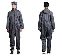 Antistatico, Tute protettive unisex, indumenti puliti, cappuccio, indumenti antipolvere, indumenti statici, indumenti for camere bianche, indumenti da lavoro for verniciatura(Grey,L)