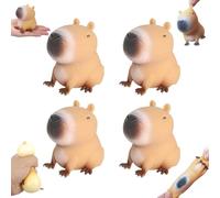 Antistress per Bambini e Adulti,4 pezzi Giocattoli da spremere,Stress Squeeze Toy,Antistress da Impastare per Alleviare,Capybara Squishy Giocattolo da Spremere,Per Bambini Adolescenti Adulti