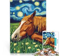 Antistress Vacanza in patria Uccidere il tempo Cavallo nella notte stellata puzzle 2000 pezzi per adulti 70x100cm Un'opera d'arte per 14+