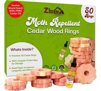 ANTITARME ARMADI VESTITI PROTEZIONE 50 PEZZI ANELLI LEGNO CEDRO OLIO NATURALE PR