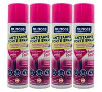 Antitarme Forte Spray per Cabine Armadio, Tappeti, Coperte e Tessuti di Arredo, Elimina Le Tarme e Le Larve, Non Bagna, Non Macchia, Disponibile in Varie Profumazioni, 250ml (4 unità, Fresco Lavanda)