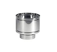 Antivento A Botte Acciaio Inox AISI 304 5/10 COMIGNOLO CAPPELLO FUMAIOLO Attacco Tondo 120 Maschio