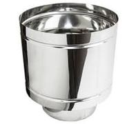 ANTIVENTO A BOTTE ACCIAIO INOX AISI 304 COMIGNOLO FUMAIOLO TONDO CON ROMPIGOCCIA onforme]