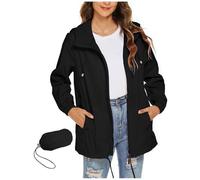 Antivento Antipioggia Donna Trench Antipioggia Antivento a Vento Giacca Con Cappuccio Sportivo Leggera Traspirante Poncho Da Pioggia Resistente Alle Rughe Per Campeggio All'aperto Escursionismo 2025