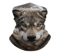 Antivento Cerchietto per Capelli, Passamontagna Lmage of Wolf in The Snow Elastico Sciarpa a Tubo per Yoga Estivo Sports