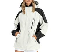 Antivento Donna Impermeabile Giacca Antipioggia con Cappuccio Leggero Asciugatura Rapida Leggero Cappotto Antipioggia Sport Montagna Chiusura Sottile Traspirante Giacca Per Viaggi Campeggio Escursioni