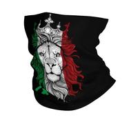 Antivento Fascia per Capelli,Italy Italian Flag And Lion,Protezione del Viso Traspirante Sciarpa al Collo per Ciclismo Bambini Escursionismo 26X30cm
