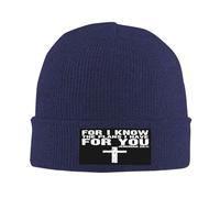 Antivento Knit Hat Jeremiah 29:11 Book Verse Jesus Cross Christianty Berretto Beanie Leggero Cappello Invernale per Uomo All'aperto Moto