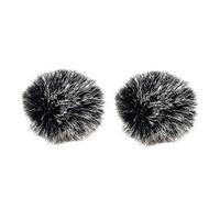 Antivento per Microfono 2 Pezzi 0,5cm 1cm Parabrezza Pelosa in Pelliccia Artificiale per Tutti i Microfoni Lavalier Utilizzo Outdoor