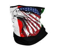 Antivento Sciarpa a Tubo,America And Italy Italian Flag Eagle,Ghetta da Collo Antipolvere Bandana per Arrampicata Sports Adulto 26X30cm