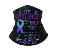 Antivento Sciarpa al Collo Break The End The Violence Domestic Violence Awareness Ghetta Elastico Headwrap per Yoga Estivo Donna