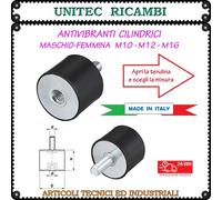 Antivibranti cilindrici in gomma filettatura maschio / femmina M10 M12 M16
