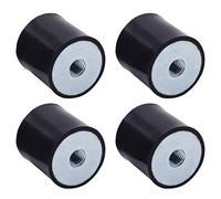 Antivibrazioni Ammortizzatore 4Pcs Smorzatore di Vibrazioni in Gomma M8 Ammortizzatori di Gomma Anti-vibrazione per Compressori d'aria Motori Pompe d'acqua Bobine (DDM8, 30x30mm)