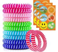 Antizanzara Bracciali 12 Pezzi, Cerotti Antizanzare Bambini 18 Pezzi, Adesivi pe