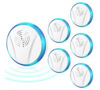 Antizanzare Ultrasuoni,6 Pack Repellente ad Ultrasuoni Elettromagnetico per Topi Elettrico Repellente Interno Anti Zanzare, Topi, Insetti, Ratti, Scarafaggi, Ragni
