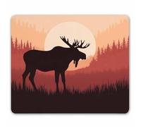 Antlers in Wild Alaska Rusty Tappetino Mouse Base in Gomma Tappetini per Il Mouse Confortevole Mousepad per Lavoro Pc Casa 25X30Cm