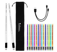 Antner Rechargeable 15 Color Changing LED Light Up Drum Sticks Glow In The Dark Cool Drumsticks with Storage Bag for Adults Drummers Gifts - Durable Professional PC Polymer Material Drum Sticks