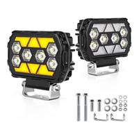 antom 2 pezzi faro led moto 168W 9-60V 18000 lumen faretti led 12v IP68 impermeabile 4,5 pollici fari supplementari per escavatori, trattori, rimorchi, ATV, appassionati di outdoor