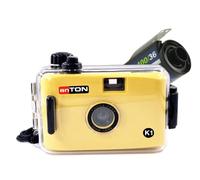 anTON K1 - Fotocamera ricaricabile con pellicola in bianco e nero + custodia subacquea con custodia, AK1BW