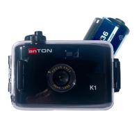 Anton K1 - Pellicola fotografica riutilizzabile ricaricabile, 35 mm, con pellicola in bianco e nero + custodia subacquea
