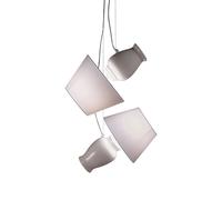 ANTONANGELI lampada a sospensione NOVECENTO C1 LED ceramica bianca a tessuto