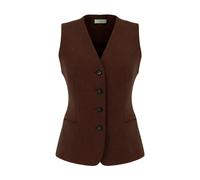 Antonelli Firenze, ,Jackets ,Donna ,Marrone ,XL Gilet Attillato