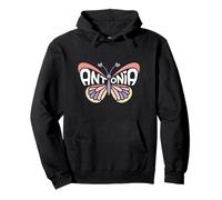 Antonia Butterfly - Personalizzato Carino Nome Word Art Felpa con Cappuccio
