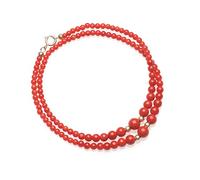 Antonino De Simone Bracciale con Sfere in Corallo Rosso del Mediterraneo da mm 2.75 a mm 5.5 e Sfere in Oro Giallo 18 kt (Linea Regali Preziosi - Classic). Chiusura in Oro Giallo 18 kt.