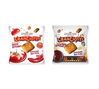 ANTONIO FIORE CRANCIOTTI Croccantelle MIX 15 gusto Ketchup e 15 gusto BBQ - Snack salato Croccante e non Fritto - Scatola da 30 Bustine da 36 g -