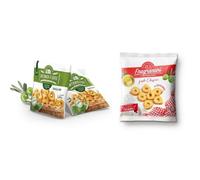 ANTONIO FIORE Taralli TARALLINI MIX 20 Bustine TRADIZIONALI con Olio Extra Vergine Oliva da 50g + 20 Bustine FRAGRANTINI Classico da 40g - CARTONE 20 Bustine -