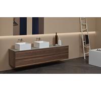 Antonio Lupi - Lavabo quadrato Stratos in Cristalmood/Flumood - STRATOS3 : Colorazioni/materiali Lavabo Antonio Lupi - Flumood [Falena - Serena]