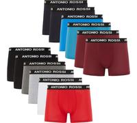 ANTONIO ROSSI (confezione da 12) boxer aderenti da uomo - Boxer da uomo multipack con elastico in vita, Colori chiari assortiti, S