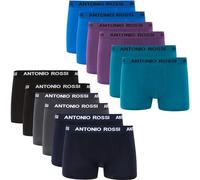 ANTONIO ROSSI (confezione da 12) boxer aderenti da uomo - Boxer da uomo multipack con elastico in vita, Nero, Blu, Grigio, Verde, XL