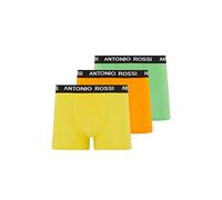 ANTONIO ROSSI (Confezione Da 3/6) Boxer Aderenti Da Uomo, Arancione, Giallo, Verde (3 Pezzi), S