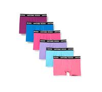ANTONIO ROSSI (Confezione Da 3/6) Boxer Aderenti Da Uomo, Rosa, Viola, Blu (6 Pezzi), S