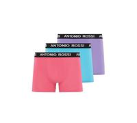 ANTONIO ROSSI (Confezione Da 3/6) Boxer Aderenti Da Uomo, Viola, Rosa, Blu (3 Pezzi), XL