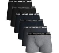 ANTONIO ROSSI Confezione da 6 boxer da uomo con apertura aperta, boxer aderenti, in cotone super morbido, senza etichette pruriginose, traspiranti, traspiranti e traspiranti, Scuro assortiti, S