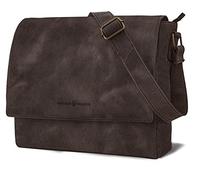 Antonio Valeria Robert - Borsa a tracolla da uomo, in pelle, colore: Marrone scuro