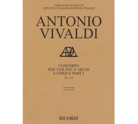 Antonio Vivaldi Concerto Rv 813 for Violin and Strings in Five Parts (Tascabile)