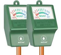 Antonki 2 Pezzi Misuratore di umidità del Suolo, Igrometro per Piante, Kit di Monitoraggio dell'Acqua del Suolo per Piante in Vaso, Fiori, Giardinaggio, Agricoltura - Non Richiede batterie