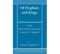 Antony F Sj Campbell Of Prophets and Kings (Copertina rigida)