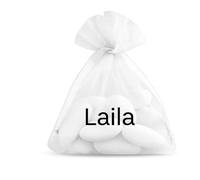 Antony Morale Lalalab Creazioni, Sacchetti per Confettate Bomboniere Personalizzati, per Battesimo, Matrimonio, Nascita, Baby Shower, Fatti a Mano in Italia Set da 10 (Bianco Organza, 9x12)