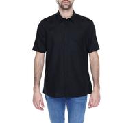 Antony Morato Black Linen Shortsleeve Shirt - IT50 | L