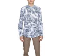 Antony Morato Blue Cotton Pattern Shirt - IT54 | XXL