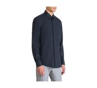 Antony Morato - Camicia Blu in Cotone a Maniche Lunghe - -Shirts -Uomo -Blu -XL