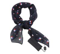 Antony Morato Sciarpa OS Nera Cotone A Fantasia Con Logo Unisex